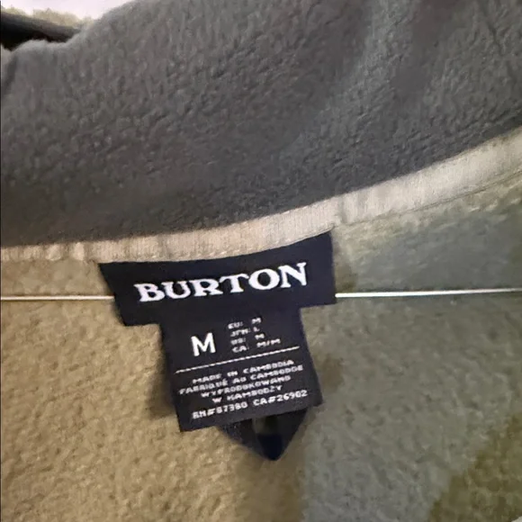 Burton martini Olive green medium women’s sherpa Jacket - Picture 2 of 9